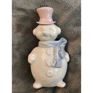 Vintage Retired (1994) Porcelain Lladro "Snowman" Christmas Ornament # 5841